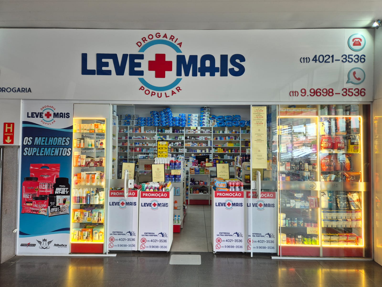 Fachada Drogaria Leve Mais